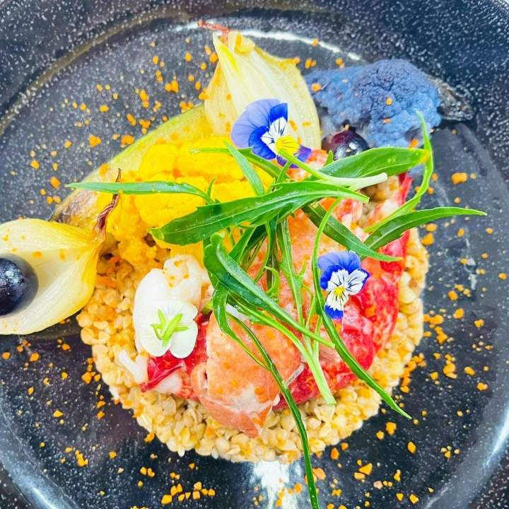Saint-Jacques poêlées avec du quinoa et des légumes Eyguières